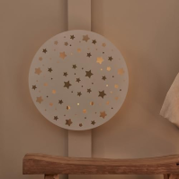 Lights4fun 30cm LED noční obloha noční světlo s dálkovým ovládáním noční světlo dobíjecí dětský pokoj dekorativní nástěnná lampa